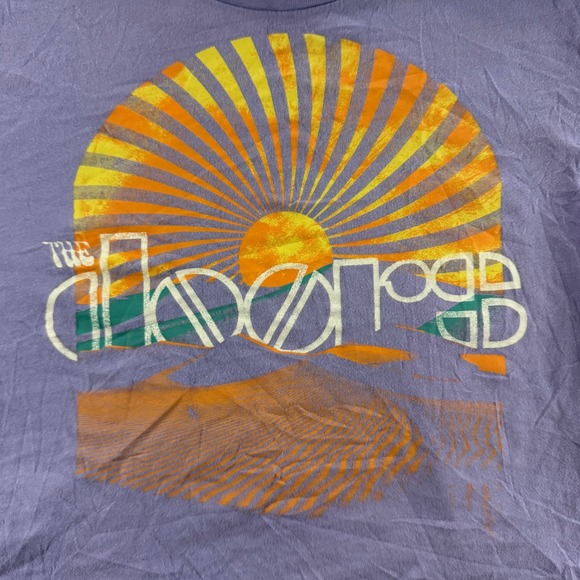 H&M The Doors Cropped T Shirt Purple Graphic Print Girls Size 12/14 Festival‎ - Picture 3 of 7